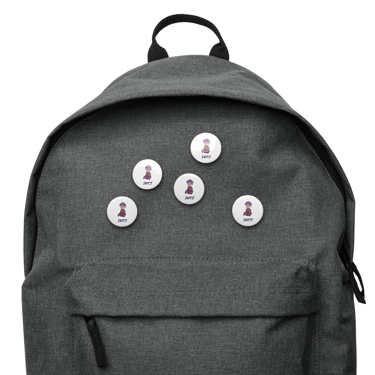 INTJ Pixel Art Pin Button Set: The Strategic Architect (5 - Pack) - MindGem