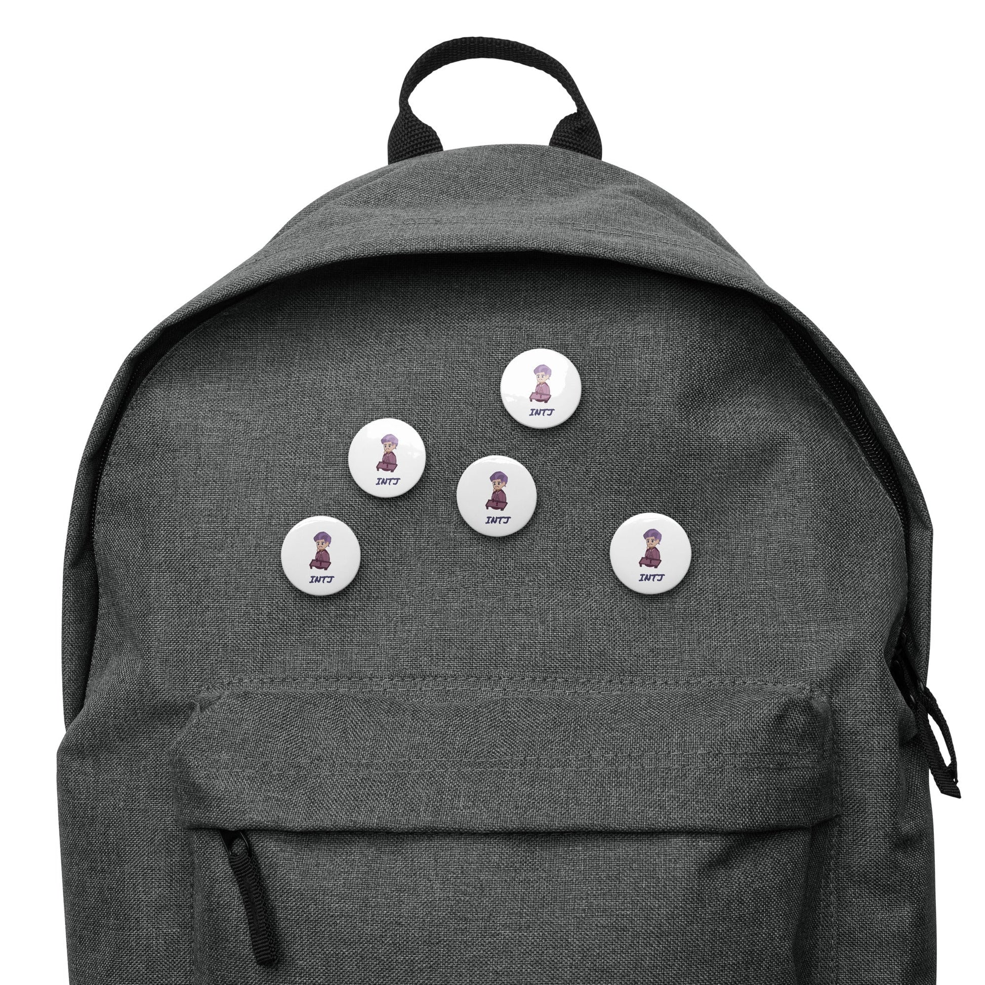 INTJ Pixel Art Pin Button Set: The Strategic Architect (5 - Pack) - MindGem