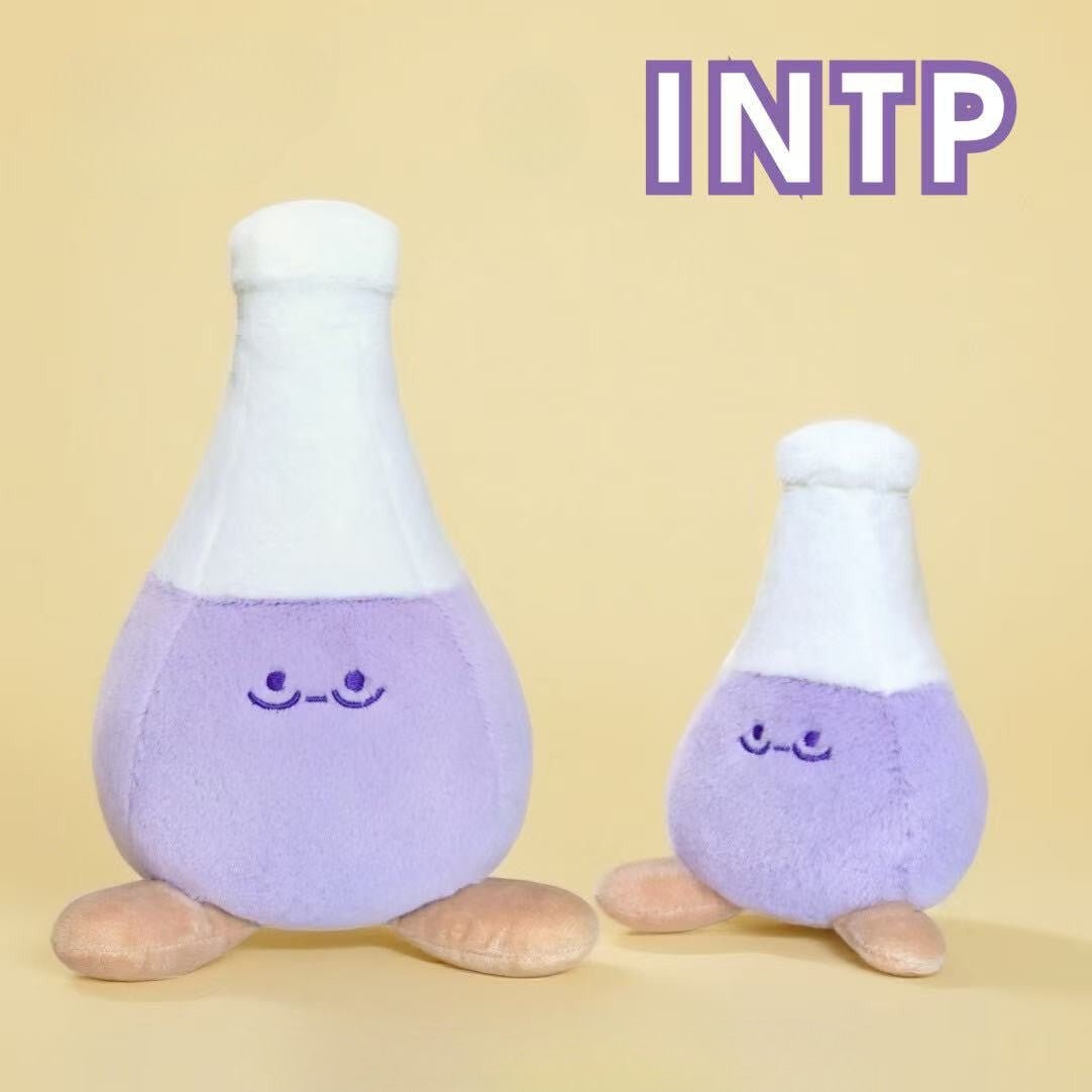 INTP "Little Philosopher Flask" Plushie (My Tool, My Type) - Charm & Stuffed Toy MBTI Gift - MindGem