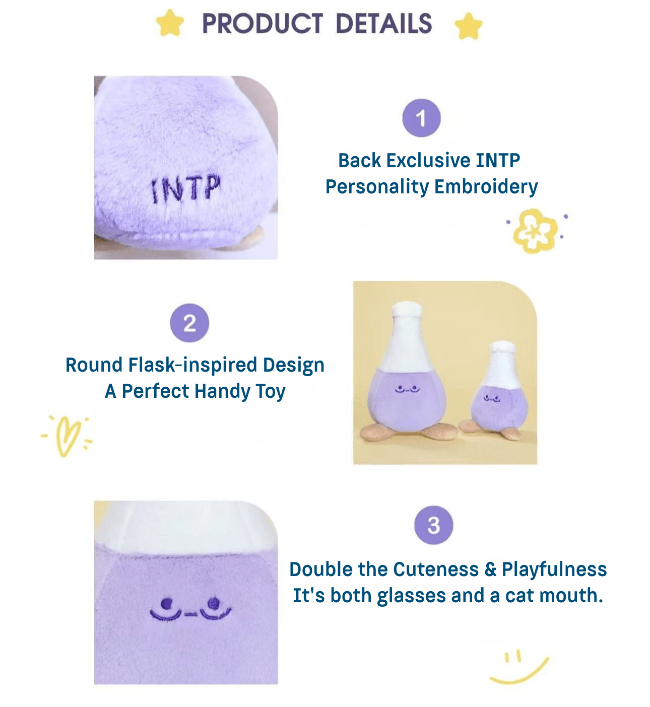 INTP "Little Philosopher Flask" Plushie (My Tool, My Type) - Charm & Stuffed Toy MBTI Gift - MindGem