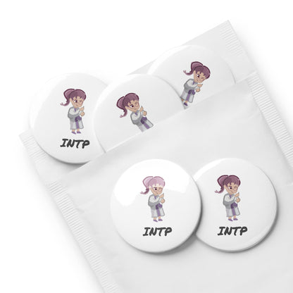 INTP Pixel Art Pin Button Set: The Logical Explorer (5 - Pack) - MindGem