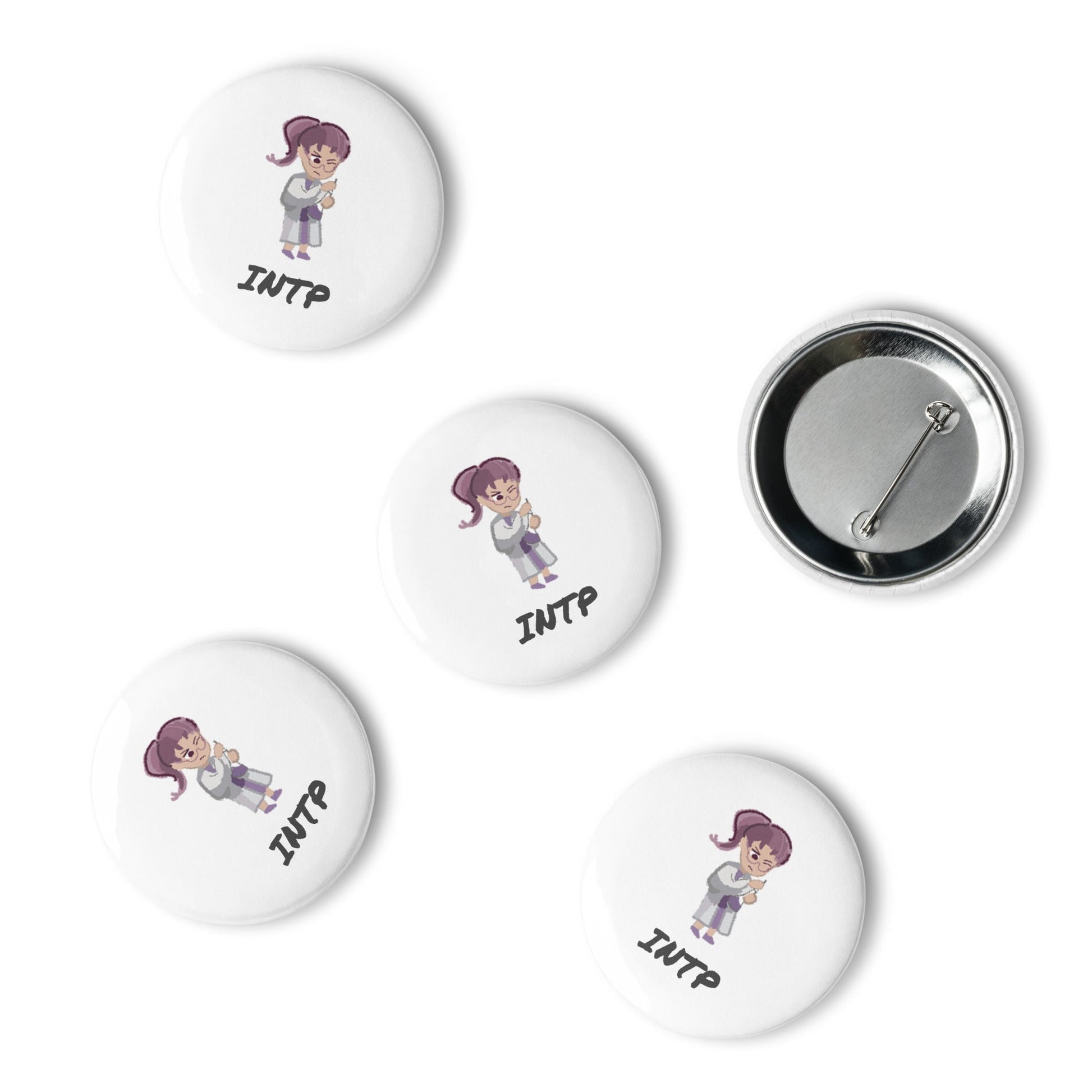 INTP Pixel Art Pin Button Set: The Logical Explorer (5 - Pack) - MindGem