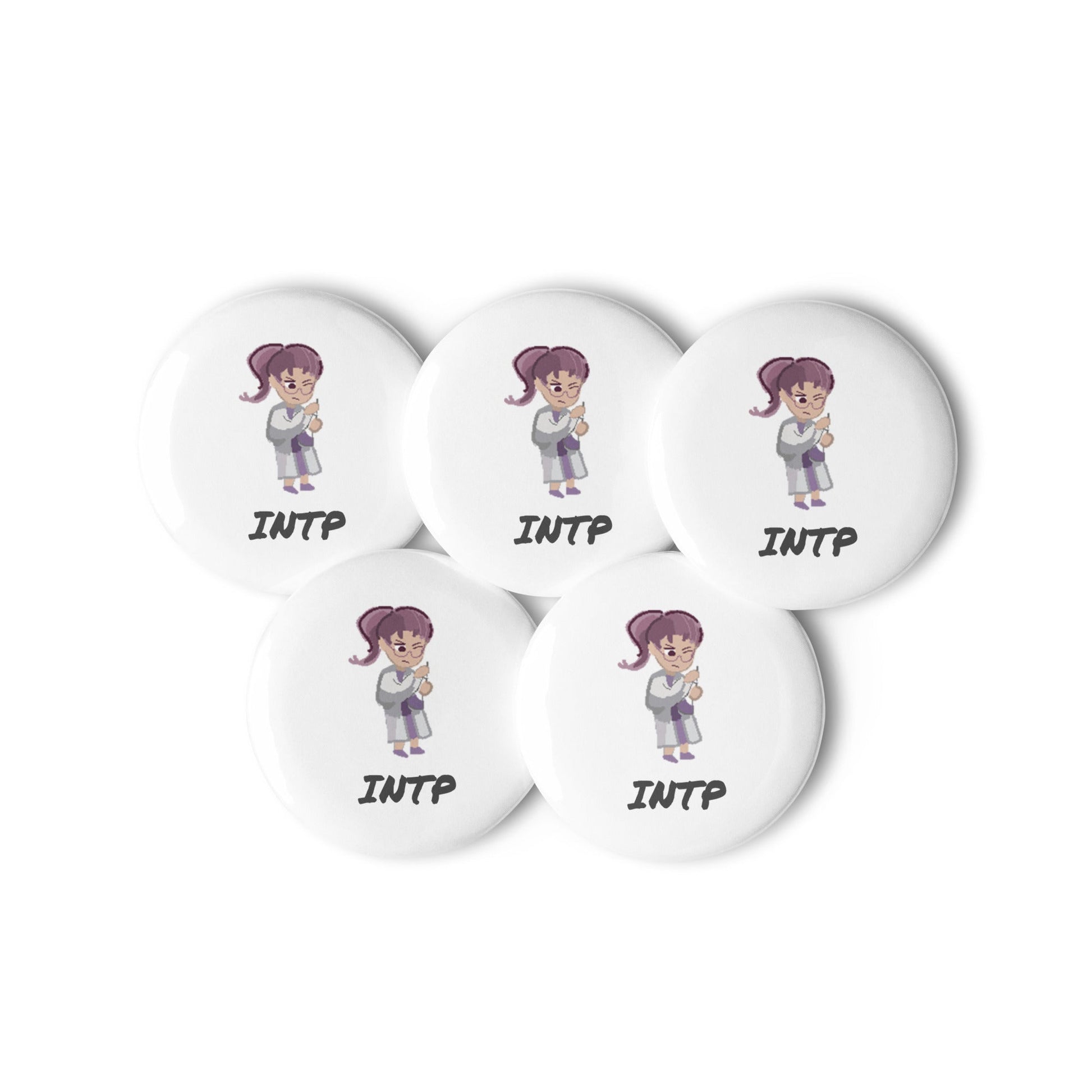 INTP Pixel Art Pin Button Set: The Logical Explorer (5 - Pack) - MindGem