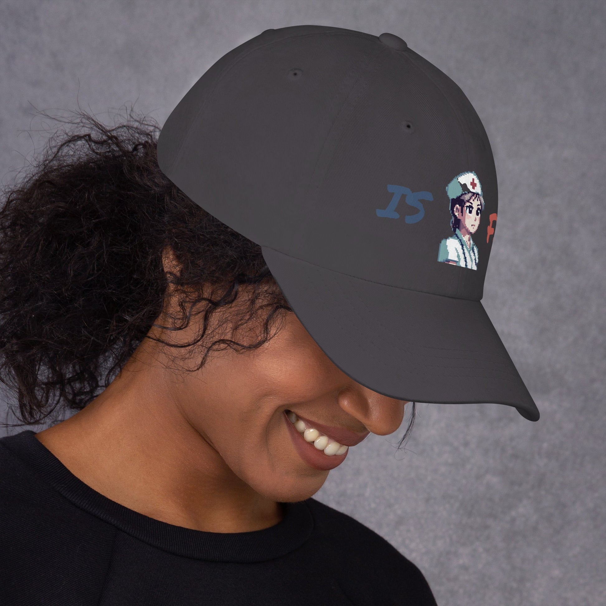 ISFJ Female Pixel Art Embroidered Dad Hat - MindGem