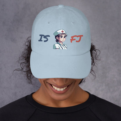 ISFJ Female Pixel Art Embroidered Dad Hat - MindGem