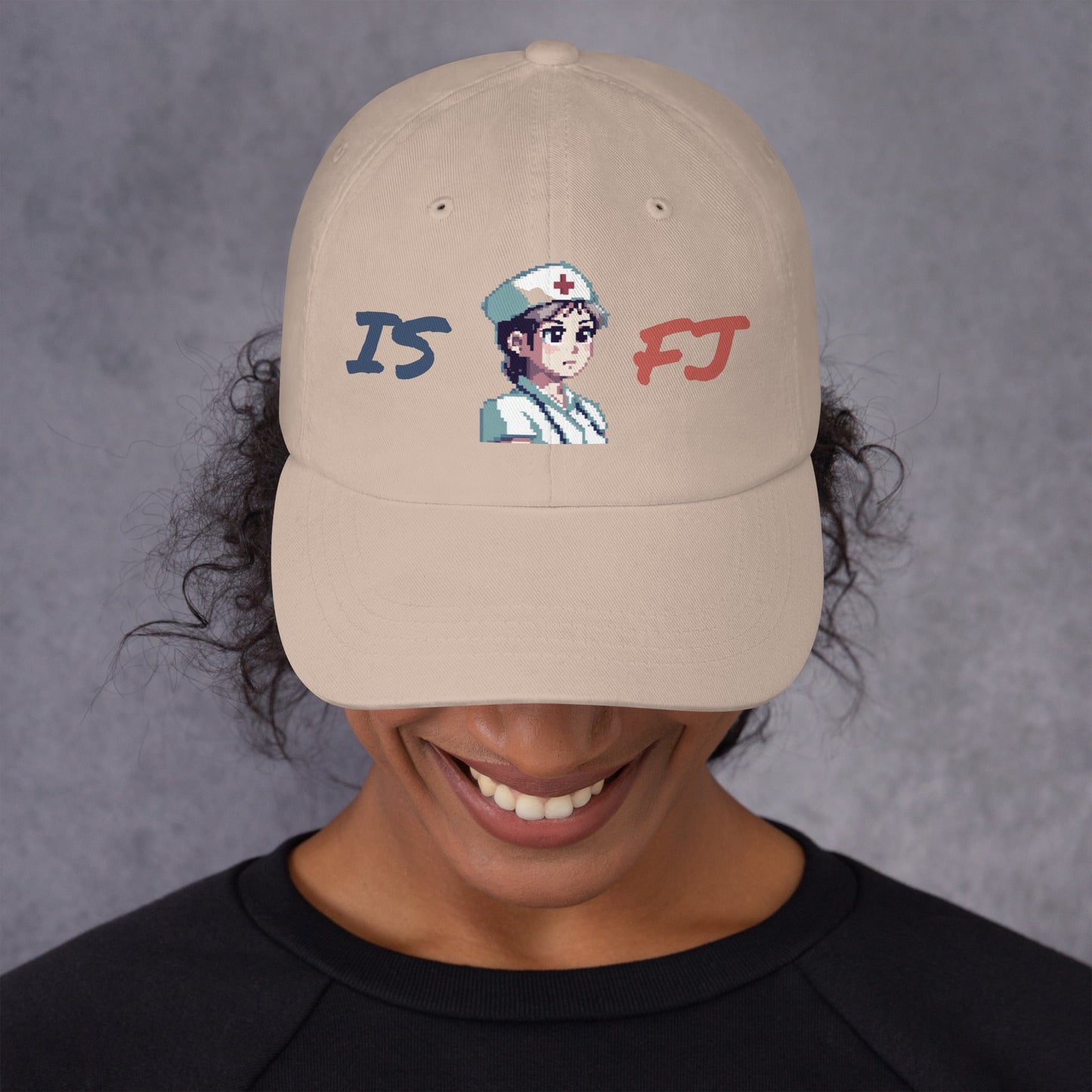 ISFJ Female Pixel Art Embroidered Dad Hat - MindGem