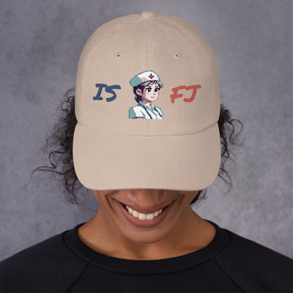 ISFJ Female Pixel Art Embroidered Dad Hat - MindGem