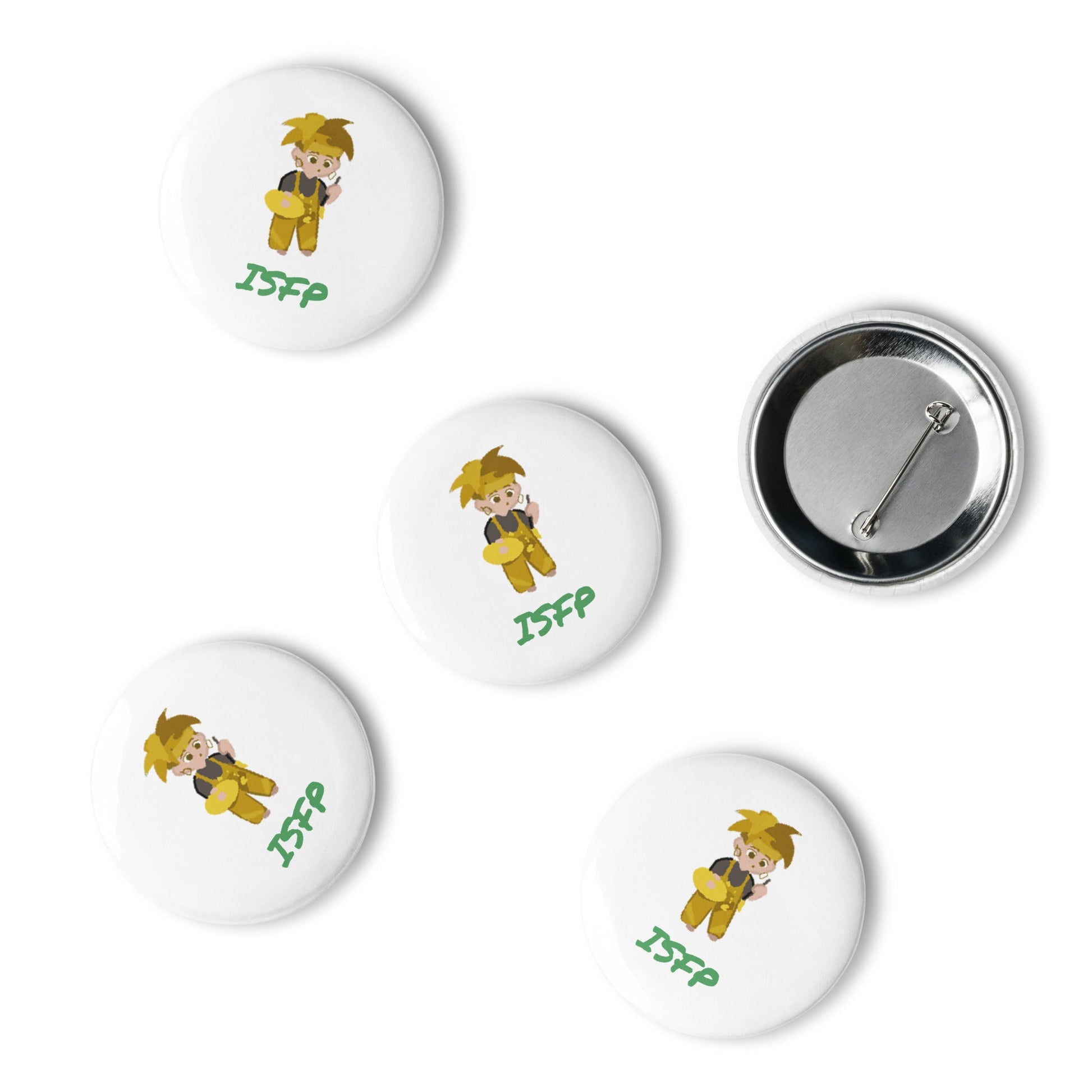 ISFP Pixel Art Pin Button Set: The Free - Spirited Artist (5 - Pack) - MindGem
