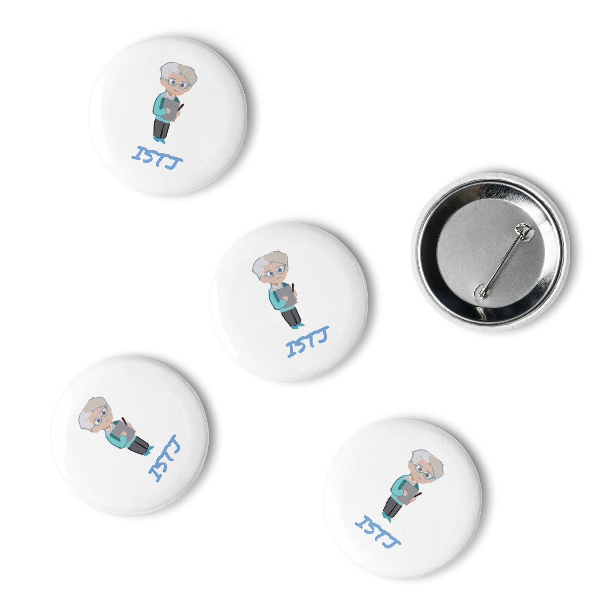 ISTJ Pixel Art Pin Button Set: The Reliable Logistician (5 - Pack) - MindGem