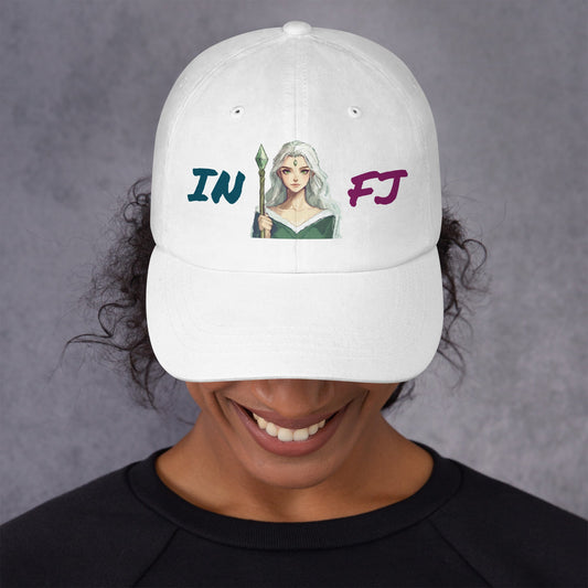 ISTP Female Pixel Art Embroidered Dad Hat - MindGem