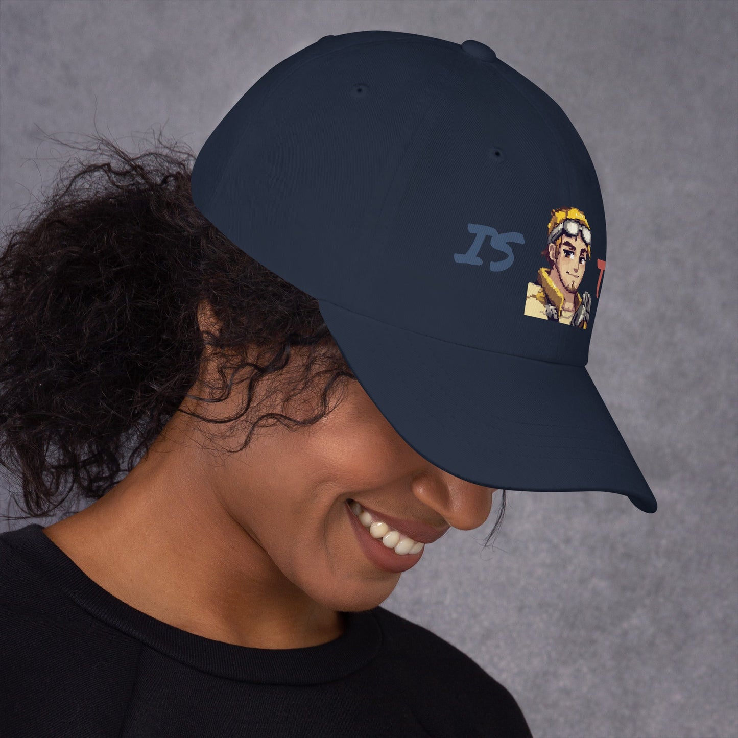 ISTP Male Pixel Art Embroidered Dad Hat - MindGem