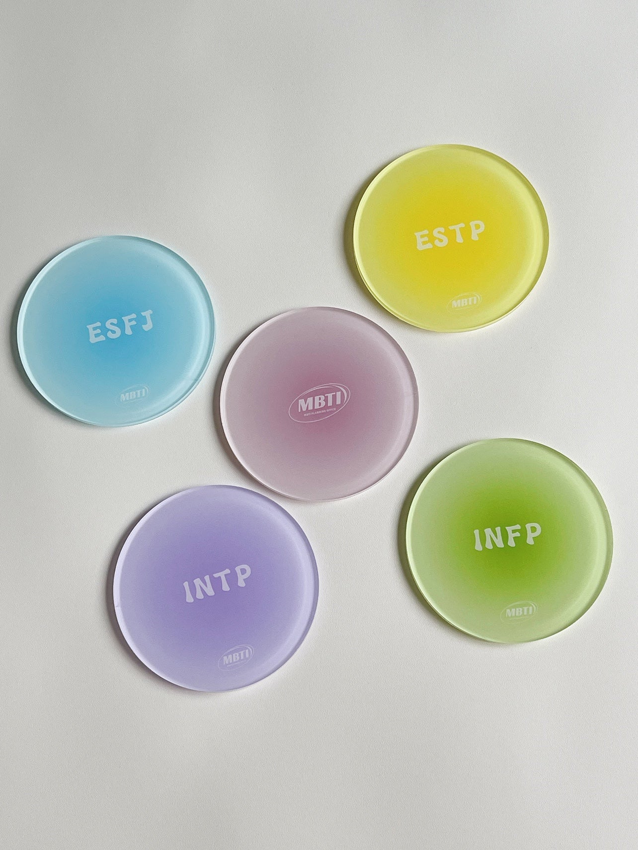 MBTI Dopamine Drink Coaster | Aesthetic Desk Accessories & Personality Gift - MindGem