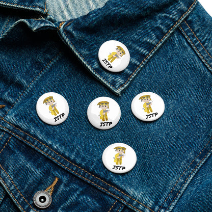 ISTP Pixel Art Pin Button Set: The Virtuoso Crafter (5-Pack)