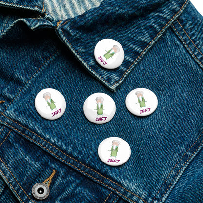 INFJ Pixel Art Pin Button Set: The Insightful Advocate (5-Pack)