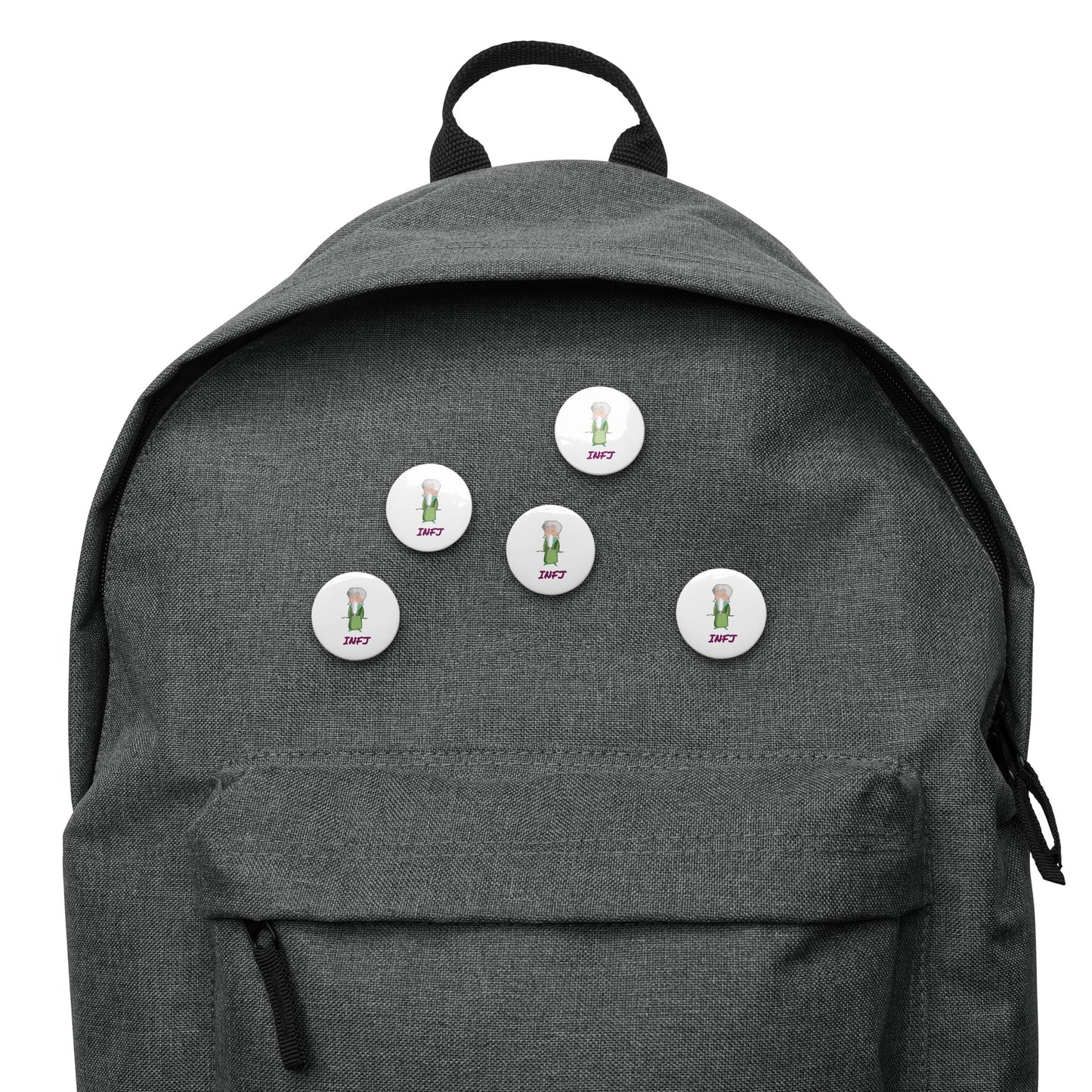 INFJ Pixel Art Pin Button Set: The Insightful Advocate (5-Pack)