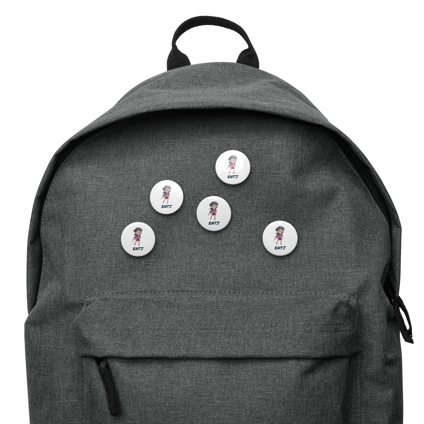 ENTJ Pixel Art Pin Button Set: The Born Commander (5-Pack)