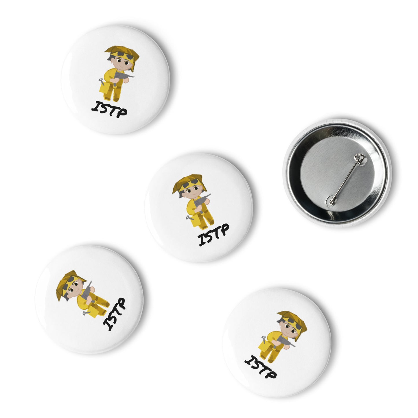 ISTP Pixel Art Pin Button Set: The Virtuoso Crafter (5-Pack)