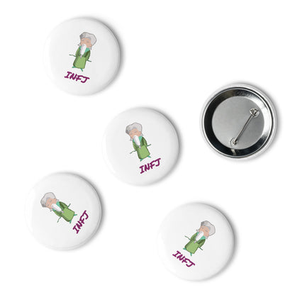 INFJ Pixel Art Pin Button Set: The Insightful Advocate (5-Pack)