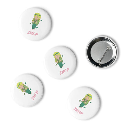 INFP Pixel Art Pin Button Set: The Idealistic Mediator (5-Pack)