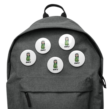 ENFJ Pixel Art Pin Button Set: Hand-Drawn Advocate (5-Pack)