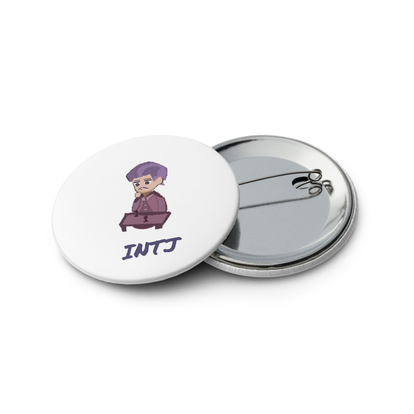 INTJ Pixel Art Pin Button Set: The Strategic Architect (5-Pack)