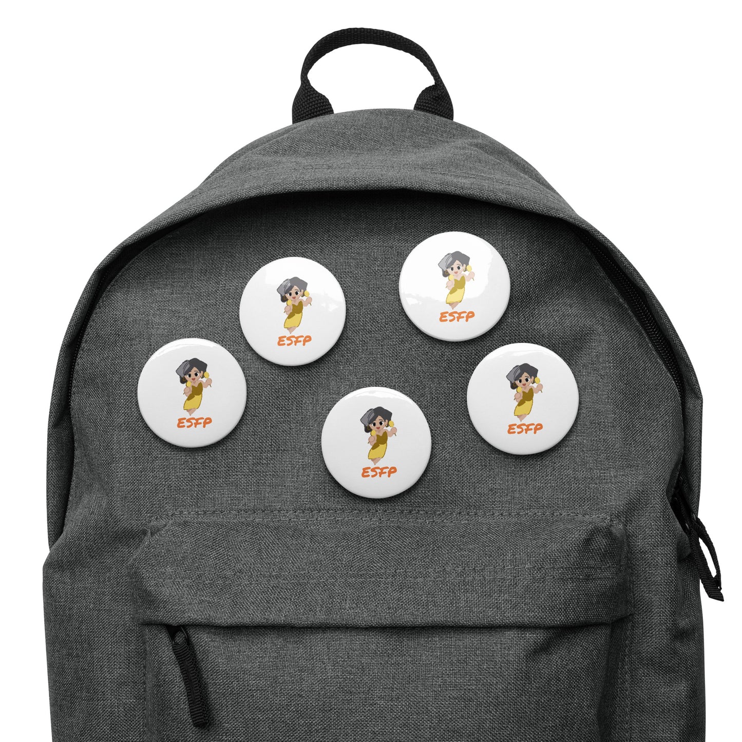 ESFP Pixel Art Pin Button Set: The Natural Entertainer (5-Pack)