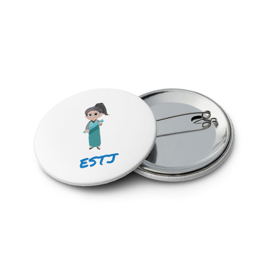 ESTJ Pixel Art Pin Button Set: The Authoritative Executive (5-Pack)