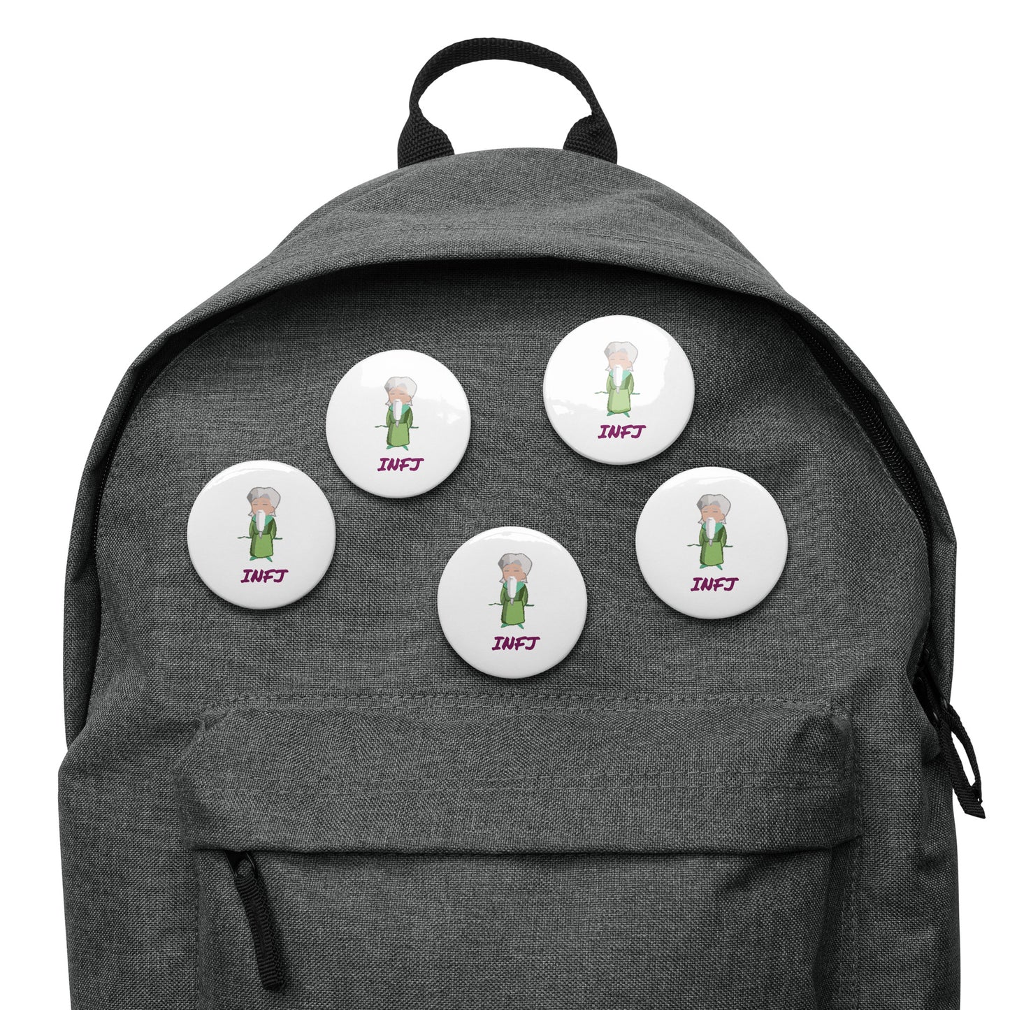 INFJ Pixel Art Pin Button Set: The Insightful Advocate (5-Pack)