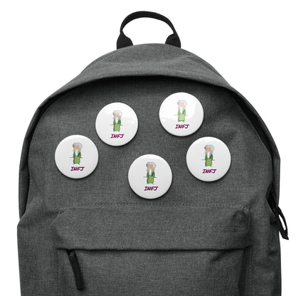 INFJ Pixel Art Pin Button Set: The Insightful Advocate (5-Pack)